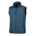 Navy-Royal Blue - Front - Result Mens Black Compass Padded Soft Shell Gilet
