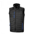 Black-Royal Blue - Front - Result Mens Black Compass Padded Soft Shell Gilet