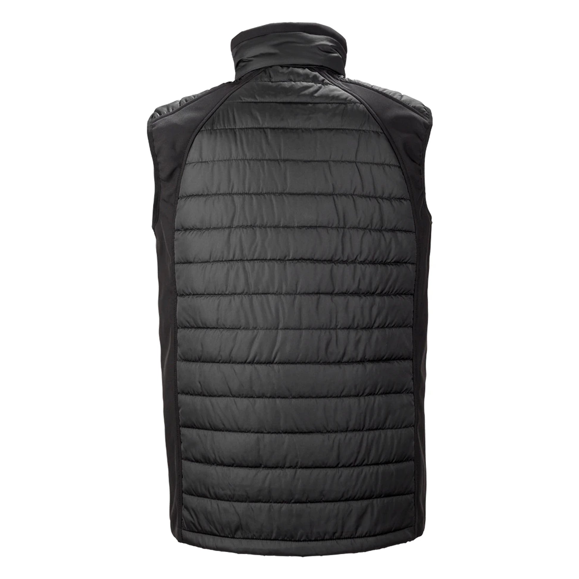 Black-Royal Blue - Back - Result Mens Black Compass Padded Soft Shell Gilet