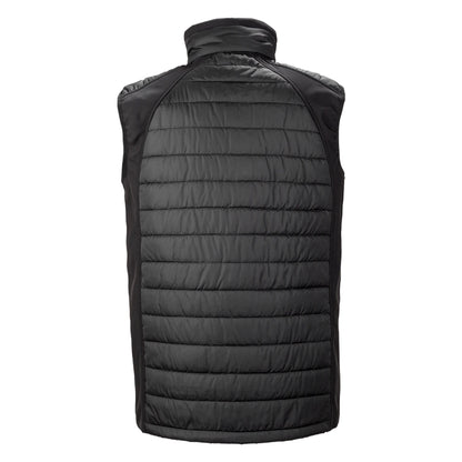 Black-Royal Blue - Back - Result Mens Black Compass Padded Soft Shell Gilet