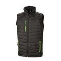 Black-Lime - Front - Result Mens Black Compass Padded Soft Shell Gilet