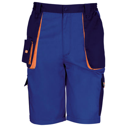 Royal Blue-Navy - Front - Result Work-Guard Mens Lite Shorts