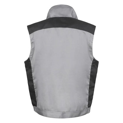 Grey-Black - Back - Result Work-Guard Mens Lite Gilet