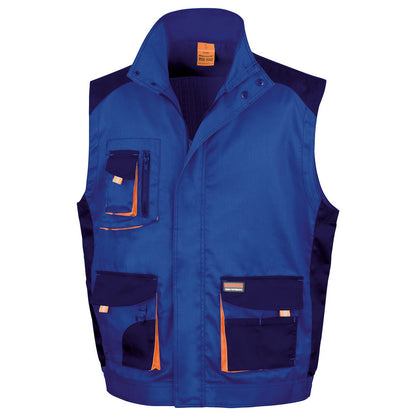 Royal Blue-Navy Blue - Front - Result Work-Guard Mens Lite Gilet