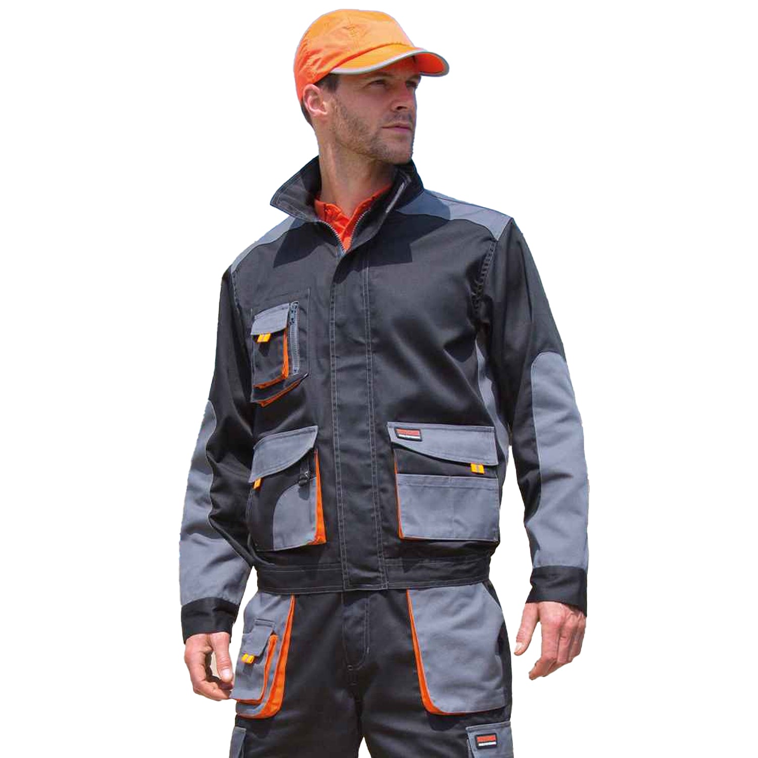 Black-Grey - Side - Result Work-Guard Mens Lite Jacket