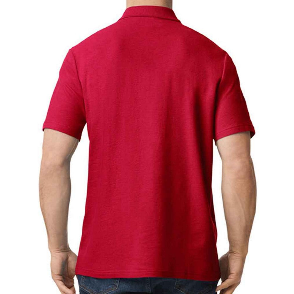 Cherry Red - Back - Gildan Mens SoftStyle Double Pique Polo Shirt