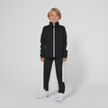 Black-White - Back - Finden and Hales Kids Knitted Tracksuit Top