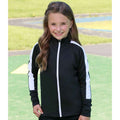 Black-White - Side - Finden and Hales Kids Knitted Tracksuit Top