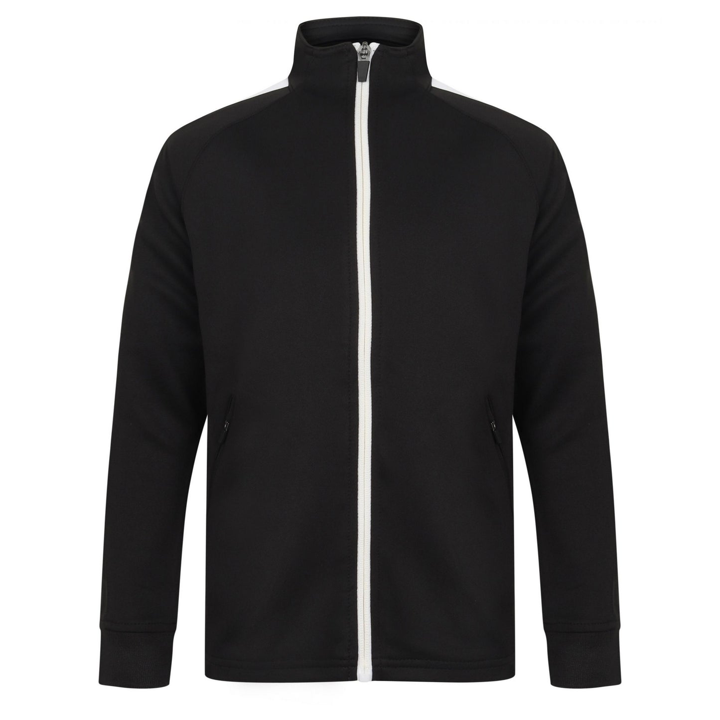 Black-White - Front - Finden And Hales Kids Knitted Tracksuit Top