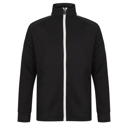 Black-White - Front - Finden And Hales Kids Knitted Tracksuit Top