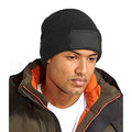 Black - Back - Beechfield Adults Thinsulate Printers Beanie