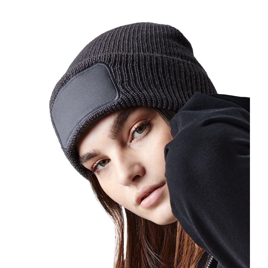 Graphite Grey - Side - Beechfield Adults Thinsulate Printers Beanie