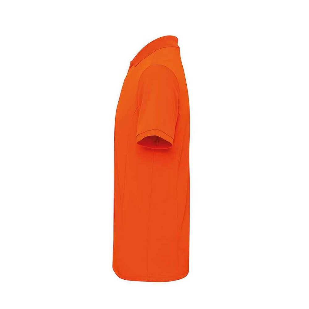 Orange - Side - Premier Mens Coolchecker Plus Piqu Polo Shirt