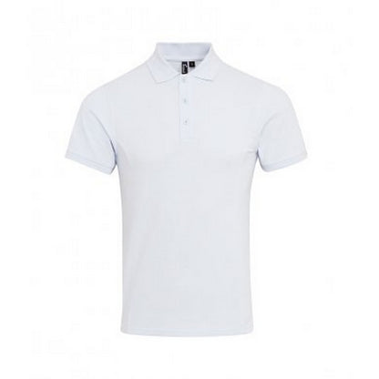White - Front - Premier Mens Coolchecker Plus Piqu Polo Shirt