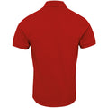 Red - Back - Premier Mens Coolchecker Plus Piqu Polo Shirt
