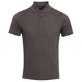 Dark Grey - Front - Premier Mens Coolchecker Plus Piqu Polo Shirt