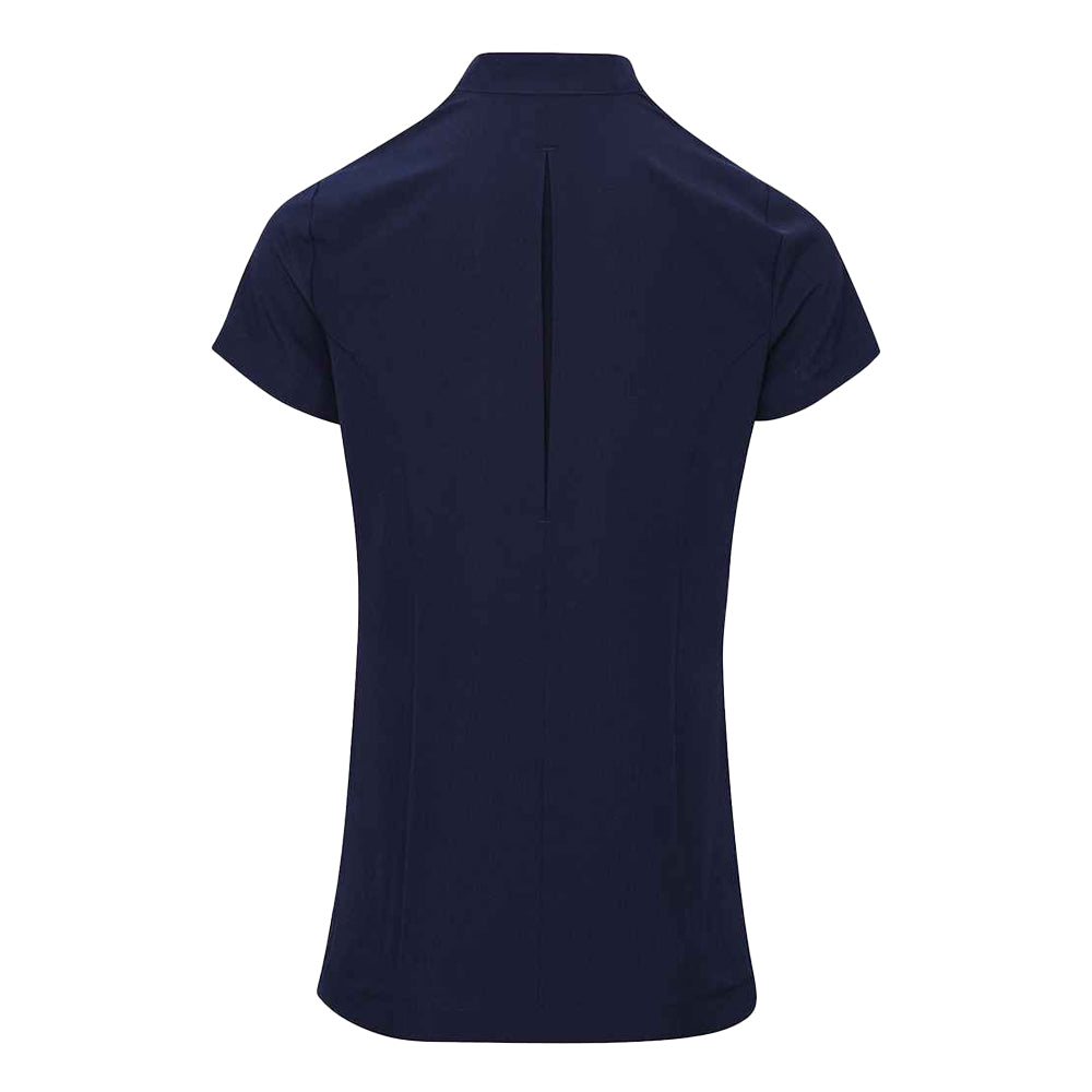 Navy - Back - Premier Womens-Ladies Blossom Short Sleeve Tunic
