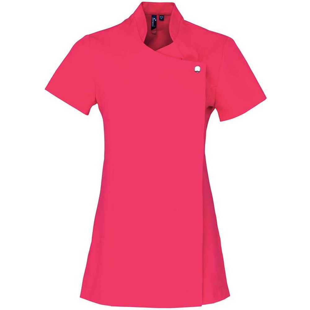 Hot Pink - Front - Premier Womens-Ladies Blossom Short Sleeve Tunic