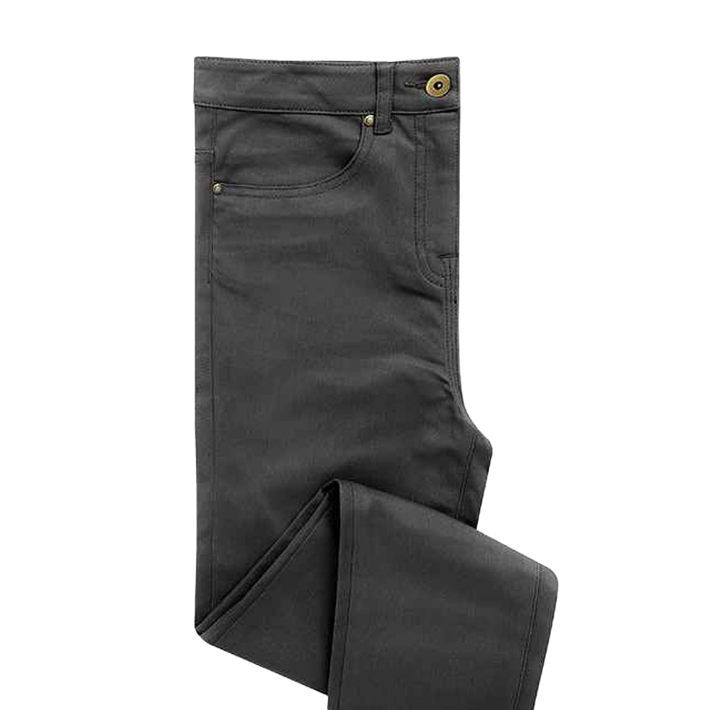 Charcoal - Back - Premier Womens-Ladies Performance Chino Jeans