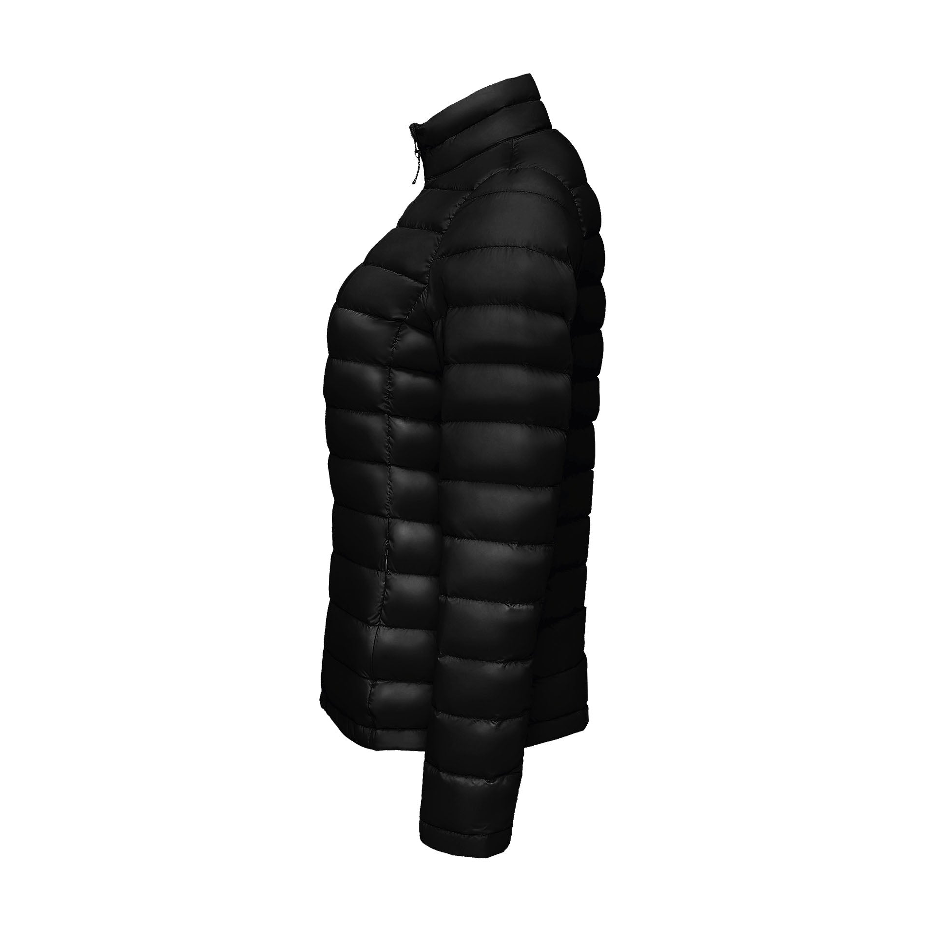 Black - Side - SOLS Womens-Ladies Wilson Lightweight Padded Jacket