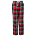 Red-Navy - Front - SF Womens-Ladies Tartan Lounge Pants