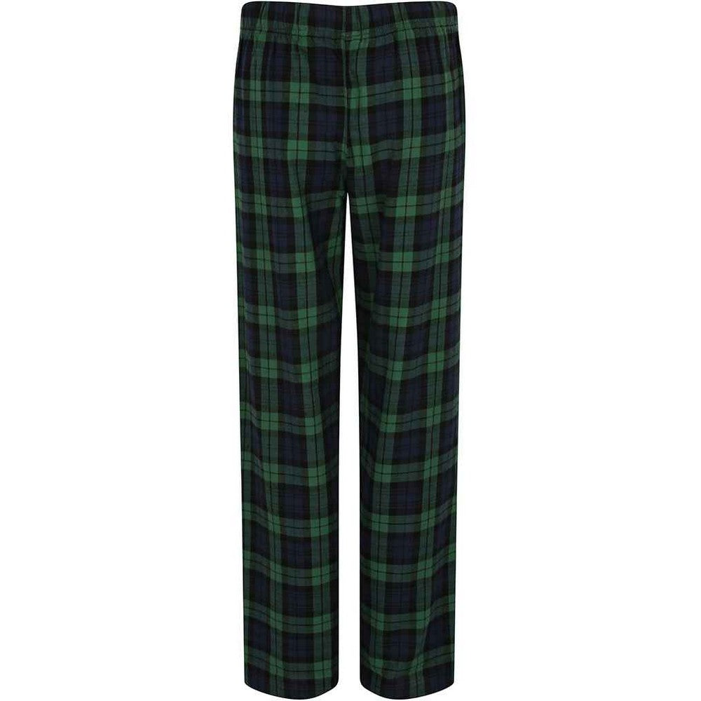 Navy-Green - Back - SF Womens-Ladies Tartan Lounge Pants