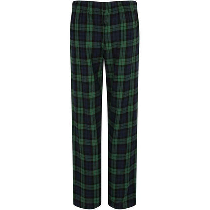 Navy-Green - Back - SF Womens-Ladies Tartan Lounge Pants