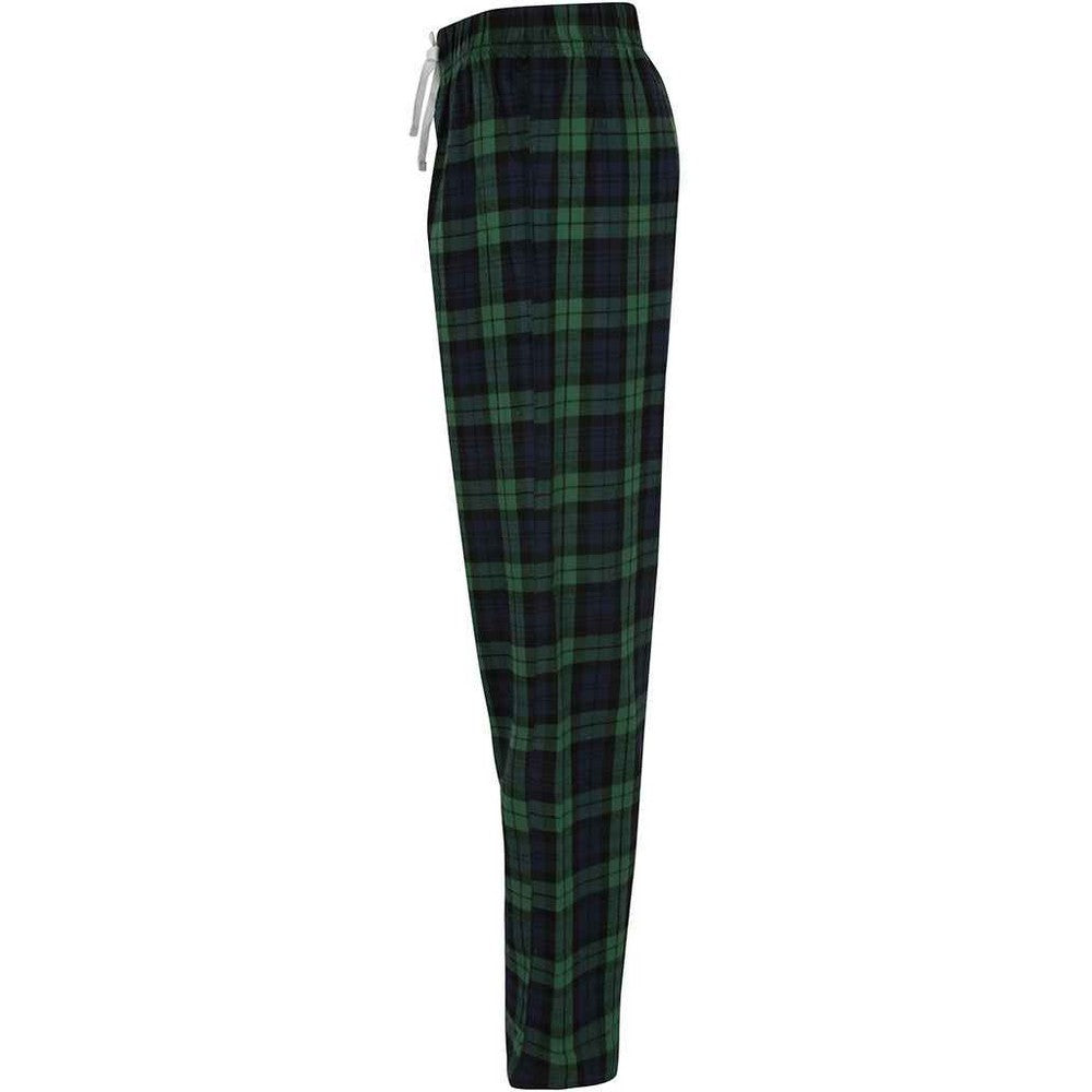 Navy-Green - Side - SF Womens-Ladies Tartan Lounge Pants