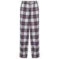 White-Pink - Front - SF Womens-Ladies Tartan Lounge Pants