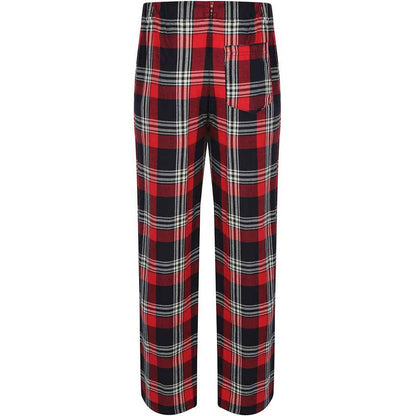 Red-Navy - Back - SF Mens Tartan Lounge Pants