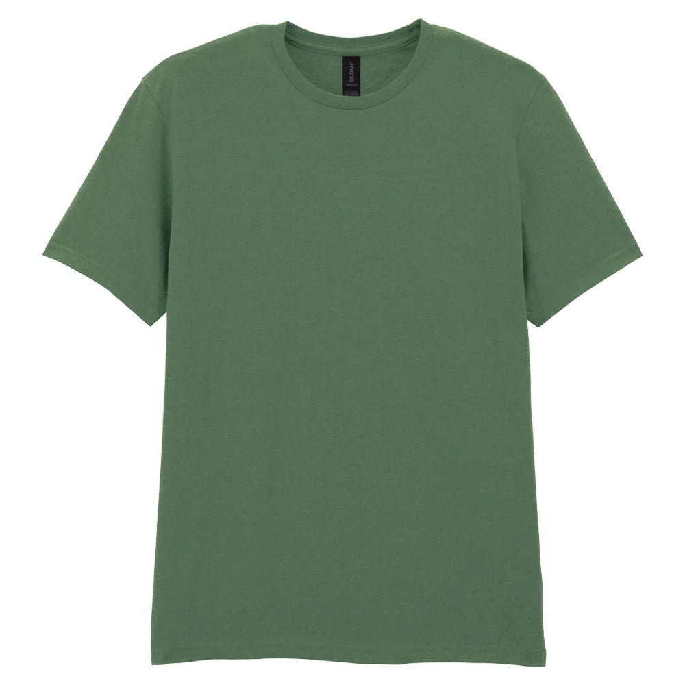 Sky Blue - Side - Gildan Mens SoftStyle Ringspun T-Shirt