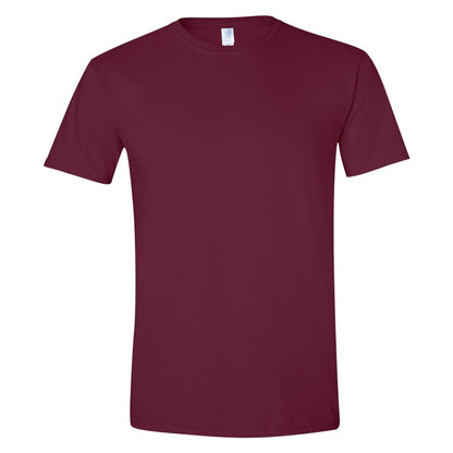 Maroon - Front - Gildan Mens SoftStyle Ringspun T-Shirt