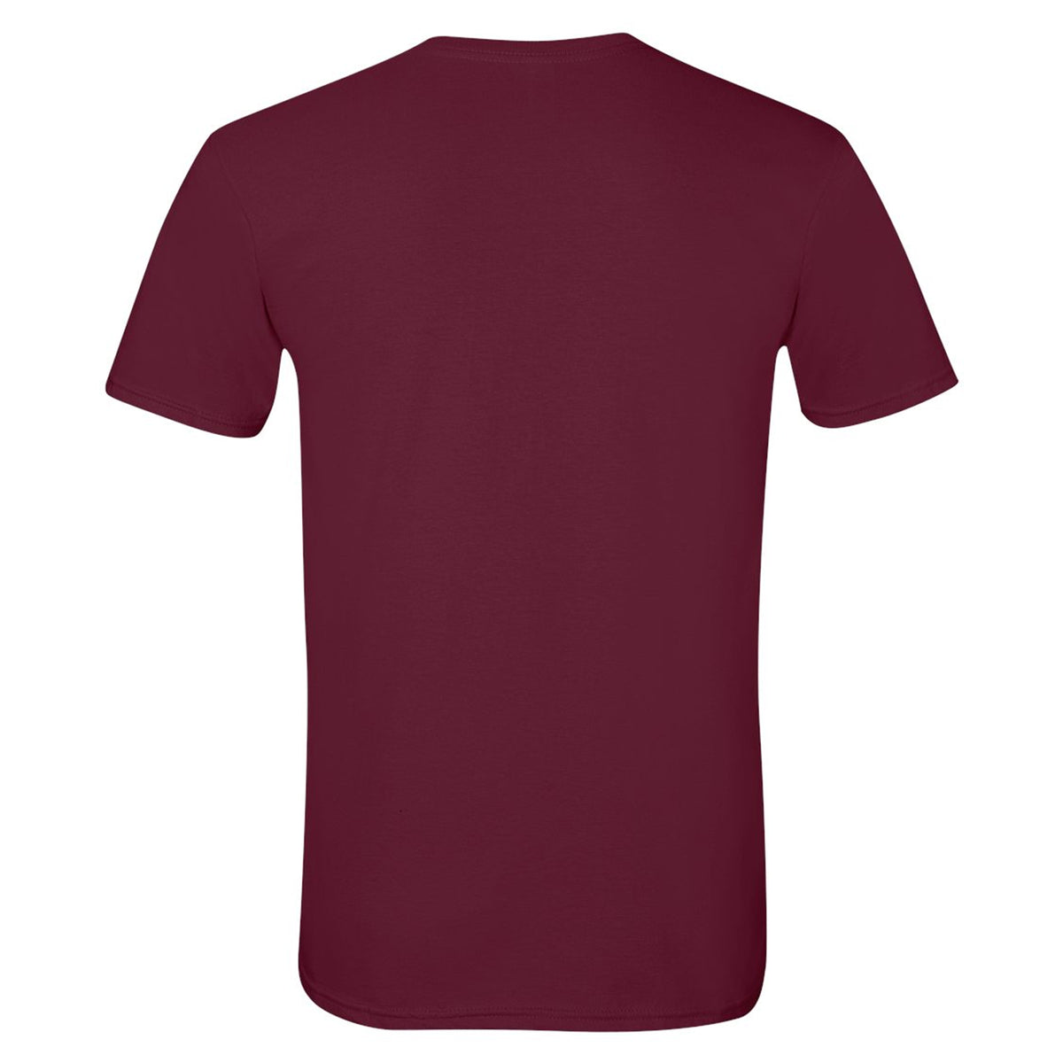 Maroon - Back - Gildan Mens SoftStyle Ringspun T-Shirt