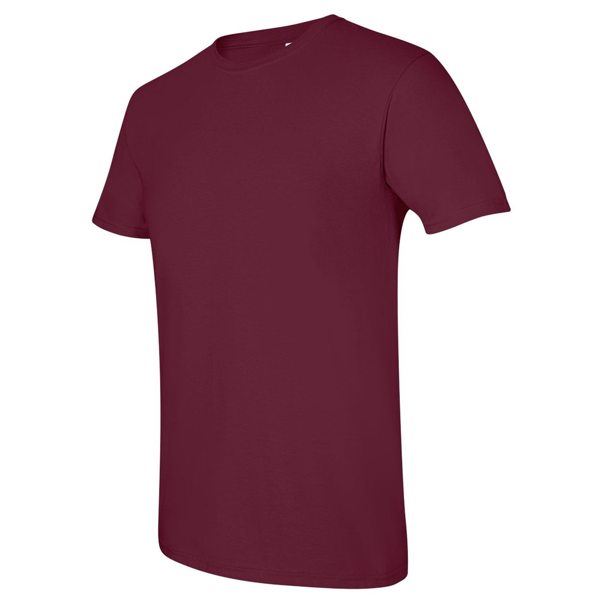 Maroon - Side - Gildan Mens SoftStyle Ringspun T-Shirt