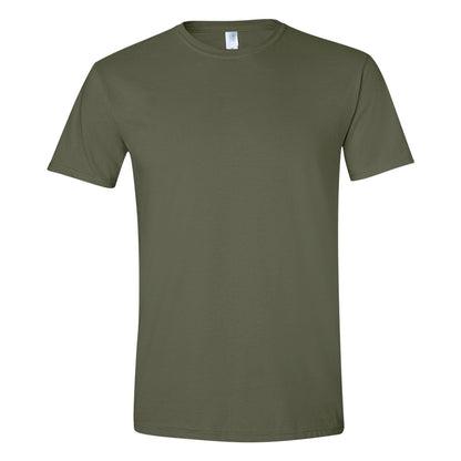 Military Green - Front - Gildan Mens SoftStyle Ringspun T-Shirt