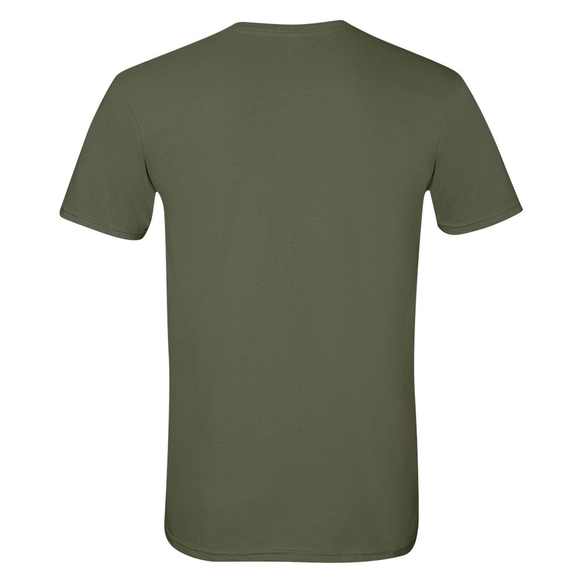 Military Green - Back - Gildan Mens SoftStyle Ringspun T-Shirt