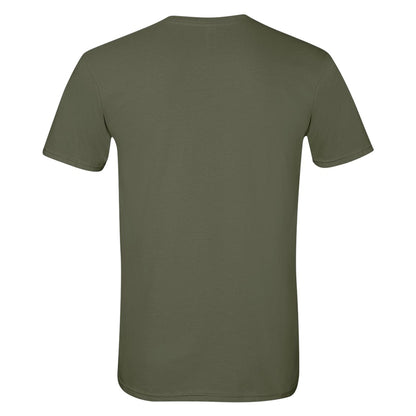 Military Green - Back - Gildan Mens SoftStyle Ringspun T-Shirt