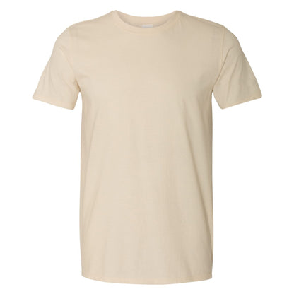 Natural - Front - Gildan Mens SoftStyle Ringspun T-Shirt