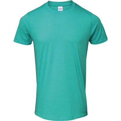 Dark Chocolate - Front - Gildan Mens SoftStyle Ringspun T-Shirt