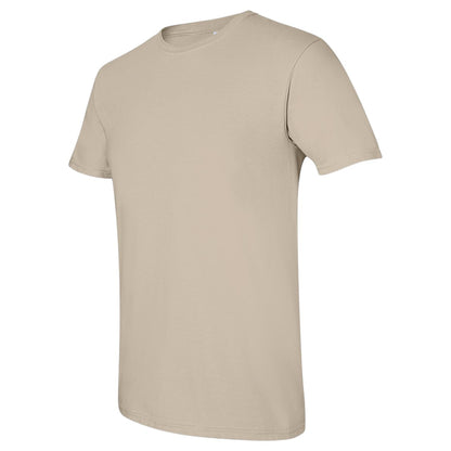 Sand - Side - Gildan Mens SoftStyle Ringspun T-Shirt