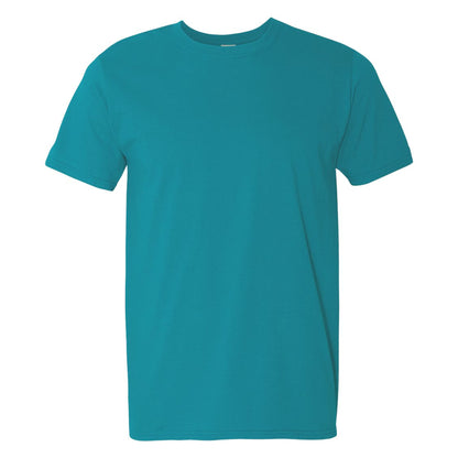 Tropical Blue - Front - Gildan Mens SoftStyle Ringspun T-Shirt