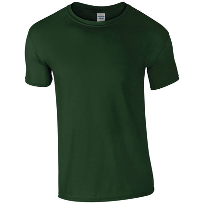 Forest Green - Front - Gildan Mens SoftStyle Ringspun T-Shirt