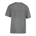 Graphite Heather - Back - Gildan Childens-Kids SoftStyle Ringspun T-Shirt