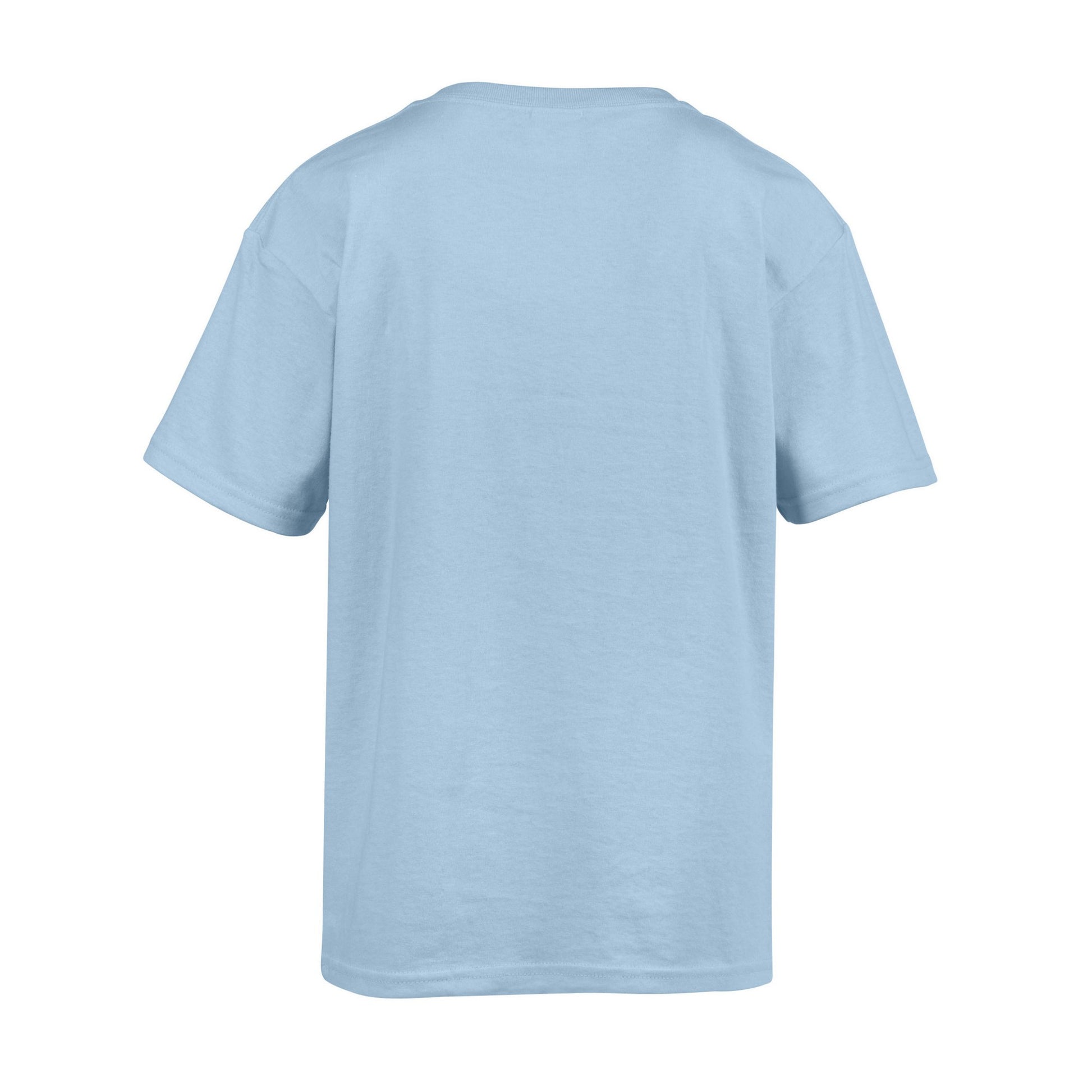 Light Blue - Back - Gildan Childens-Kids SoftStyle Ringspun T-Shirt