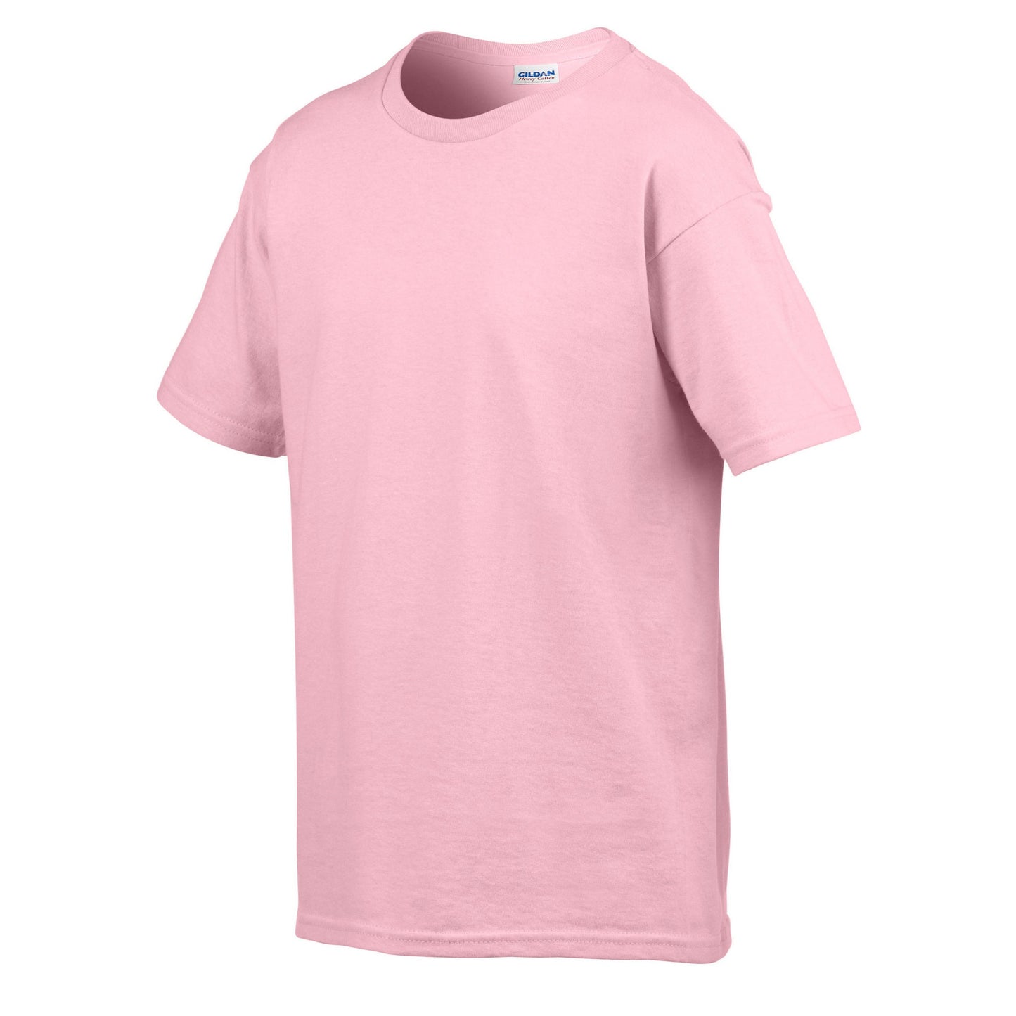 Light Pink - Side - Gildan Childens-Kids SoftStyle Ringspun T-Shirt