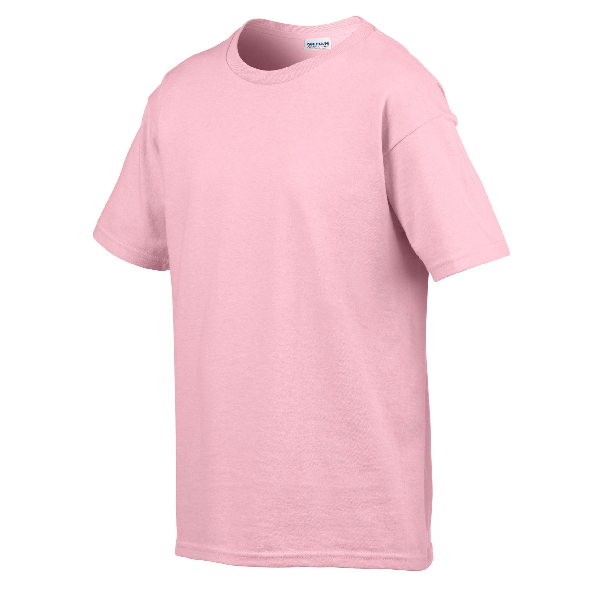 Light Pink - Side - Gildan Childens-Kids SoftStyle Ringspun T-Shirt
