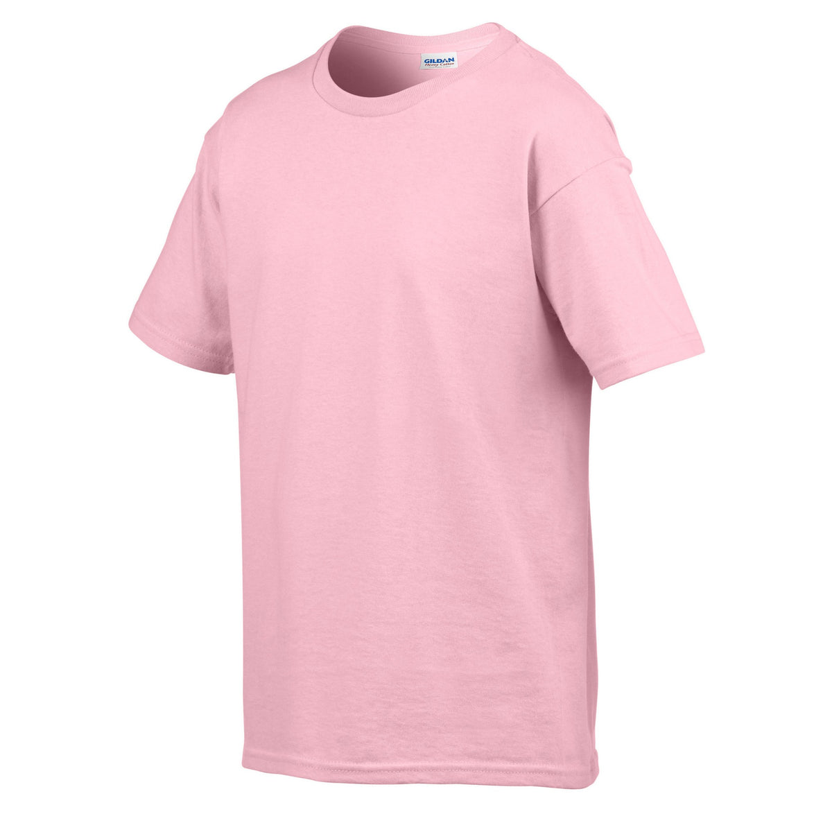 Light Pink - Side - Gildan Childens-Kids SoftStyle Ringspun T-Shirt
