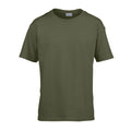 Military Green - Front - Gildan Childens-Kids SoftStyle Ringspun T-Shirt