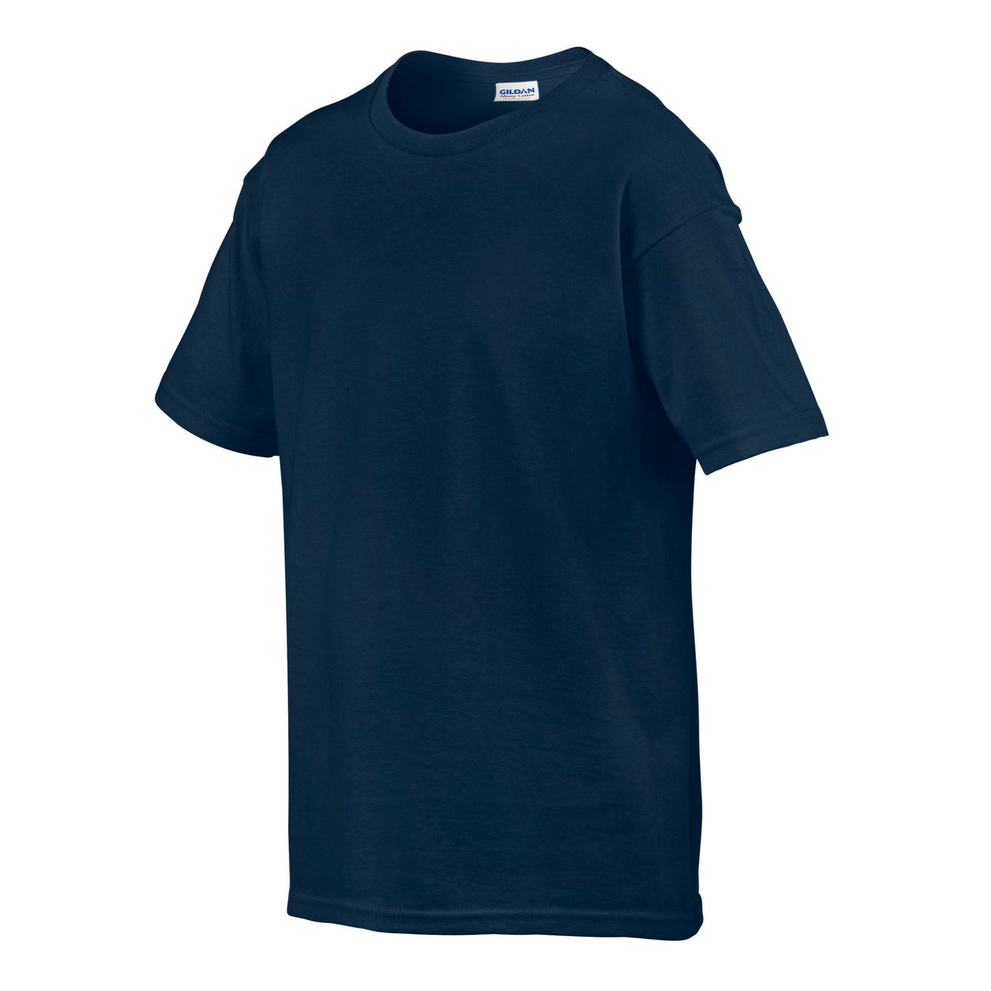 Navy - Side - Gildan Childens-Kids SoftStyle Ringspun T-Shirt