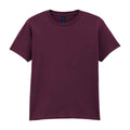 Maroon - Front - Gildan Childens-Kids SoftStyle Ringspun T-Shirt